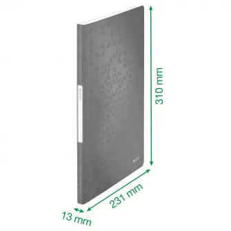 Mapa de prezentare Leitz WOW, coperta moale, PP, reciclabil, A4, 20 de folii, rosu