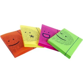 Mapa din plastic tip proiect Leonardi, A4, set de 4 culori asortate
