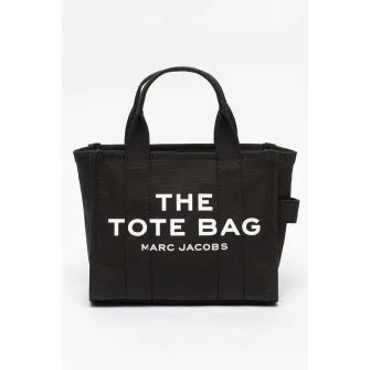 Marc Jacobs, Geanta crossbody cu imprimeu logo The Tote, Negru/Alb optic