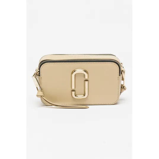 Marc Jacobs, Geanta crossbody de piele Snapshot, Maro nisip