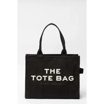 Marc Jacobs, Geanta shopper din panza Traveler, Negru/Alb