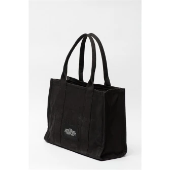 Marc Jacobs, Geanta shopper din panza Traveler, Negru/Alb