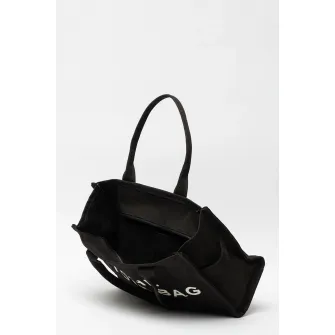 Marc Jacobs, Geanta shopper din panza Traveler, Negru/Alb
