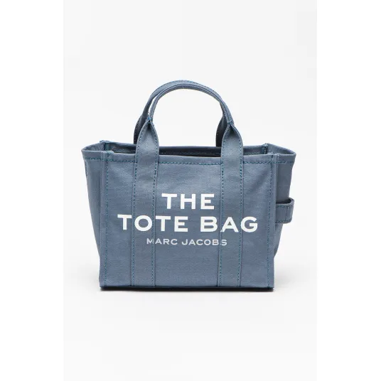 Marc Jacobs, Geanta tote de bumbac The Small, Albastru prafuit