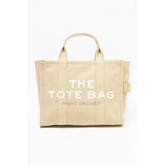 Marc Jacobs, Geanta tote de panza Traveler, Bej/Negru/Alb