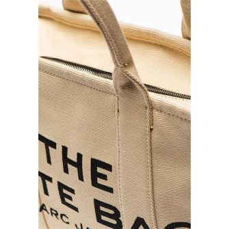 Marc Jacobs, Geanta tote din panza cu imprimeu contrastant, Maro nisip