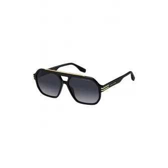 Marc Jacobs, Ochelari de soare cu lentile in degrade, Auriu, Negru, 58-15-145