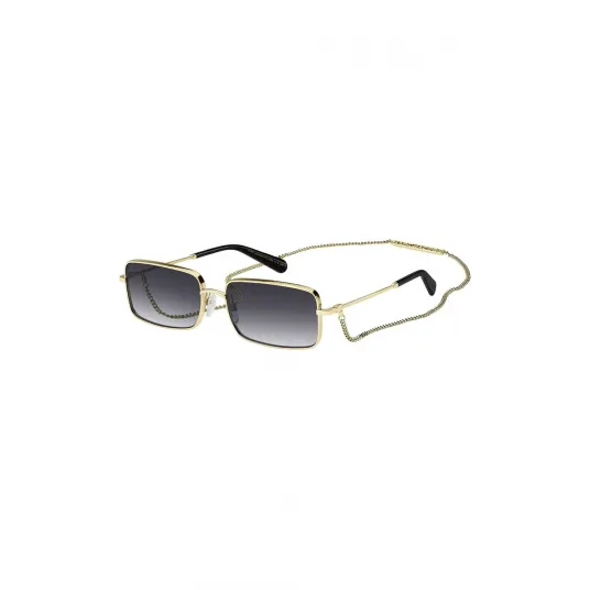 Marc Jacobs, Ochelari de soare patrati cu rama metalica, Auriu, Negru, 58-17-145