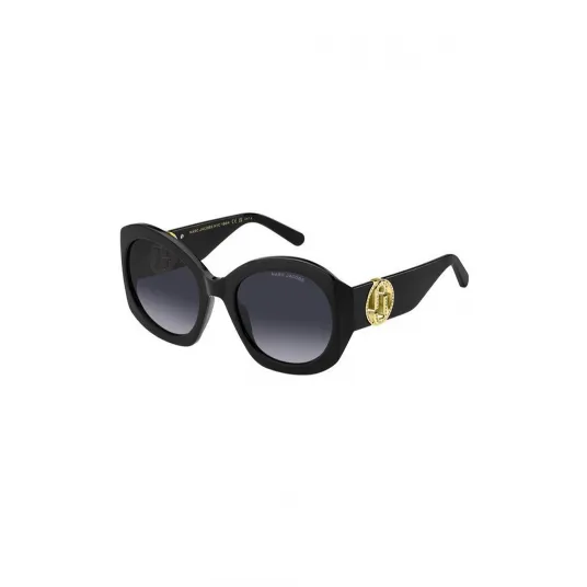 Marc Jacobs, Ochelari de soare rotunzi cu semnatura dublu J, Negru, 56-22-130
