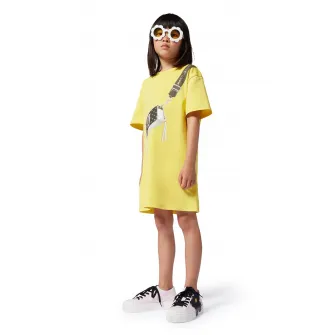 Marc Jacobs, Tricou lejer cu imprimeu grafic, Negru, Galben, Alb murdar, 162 CM