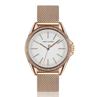 Marc Lauder, Ceas analog cu o coroana cu cristale, Auriu rose