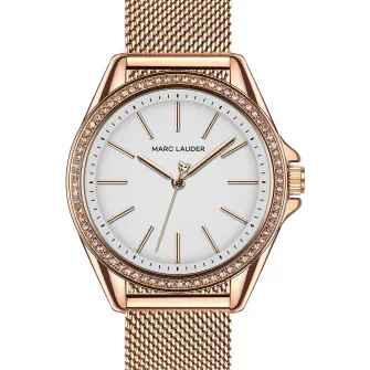 Marc Lauder, Ceas analog cu o coroana cu cristale, Auriu rose