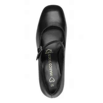 Marco Tozzi, Pantofi Mary Jane din piele, Negru, 40