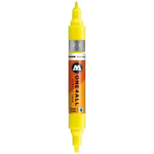 Marker acrilic One4All Twin 1,5mm/4mm #220 neon yellow fluorescent