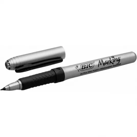 Marker Bic Grip Fine CD/DVD, negru, 12 buc/cutie