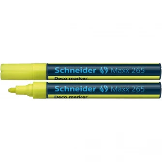 Маркер с жидким мелом Deco Schneider 265, 1-3 мм, Желтый