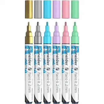 Marker cu vopsea acrilica Schneider Paint-It 310, 2 mm, 6buc/set2