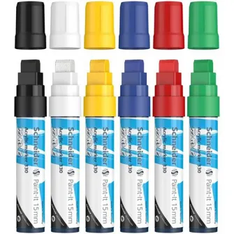 Marker cu vopsea acrilica Schneider Paint-It 330, 15 mm, 6buc/Set1