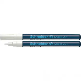 Marker cu vopsea Schneider 271, 1-2 mm, Alb