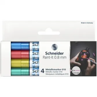 Marker metalic Schneider Paint-It 010 0,8mm, 4buc/set2