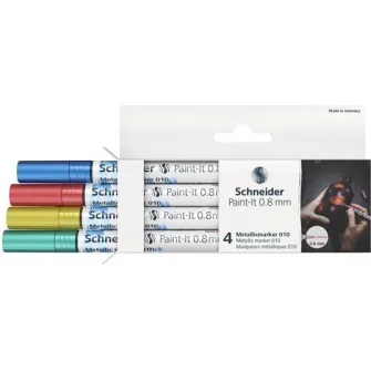 Marker metalic Schneider Paint-It 010 0,8mm, 4buc/set2