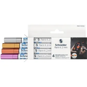 Marker metalic Schneider Paint-It 011 2mm, 4buc/Set1