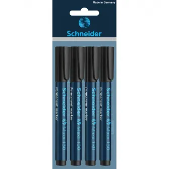 Marker permanent Schneider Maxx 130, 4 buc./set, Negru