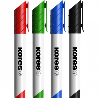 Marker whiteboard Kores, 3 mm, 10 buc/cutie plastic