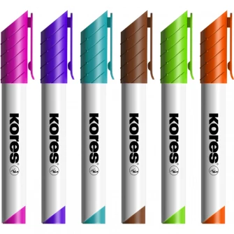 Marker whiteboard Kores, 3 mm, 10 buc/cutie plastic