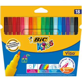 Markere colorate lavabile Visa P/18
