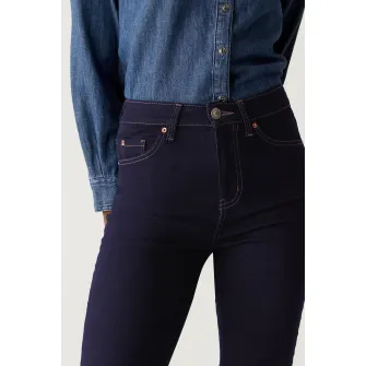 Marks & Spencer, Blugi elastici cu croiala dreapta Sienna, Albastru inchis, 8