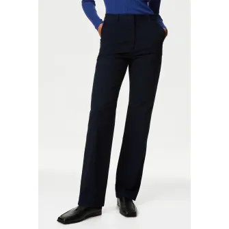 Marks & Spencer, Pantaloni chino cu croiala dreapta, Albastru ultramarin, 6