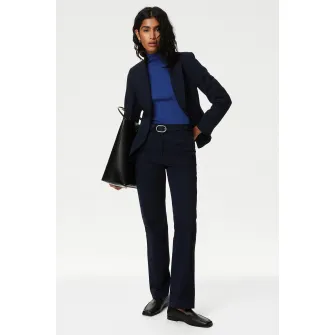 Marks & Spencer, Pantaloni chino cu croiala dreapta, Albastru ultramarin, 6