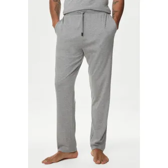 Marks & Spencer, Pantaloni de pijama din bumbac si modal SupimaВ®, Gri deschis, XL
