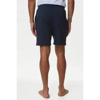 Marks & Spencer, Pantaloni scurti de pijama din bumbac si modal SupimaВ®, Bleumarin, M