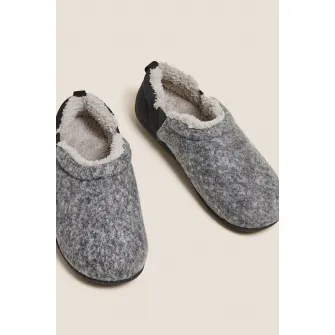 Marks & Spencer, Papuci in doua nuante, Negru melange, 11