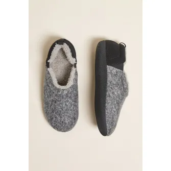 Marks & Spencer, Papuci in doua nuante, Negru melange, 11
