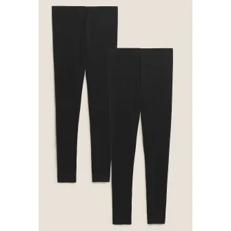 Marks & Spencer, Set de colanti termici - 2 perechi, Negru, 10