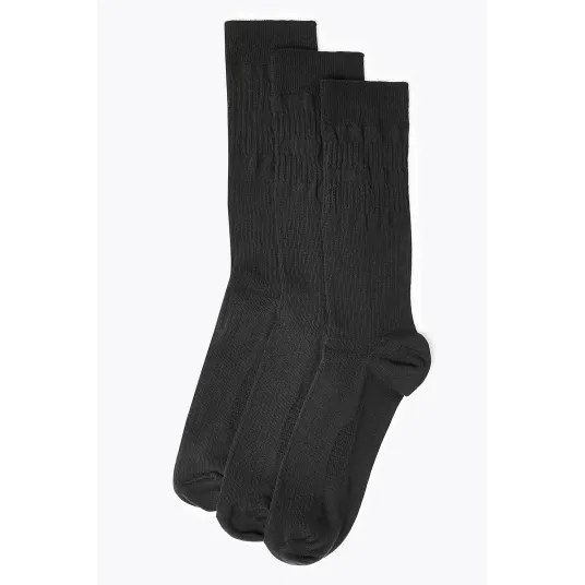 Marks & Spencer, Set de sosete - 3 perechi, Negru, 9-12