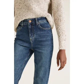 Marks  Spencer, Blugi bootcut cu talie inalta Eva, Albastru, 18