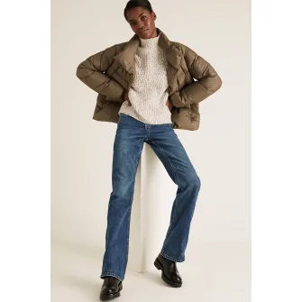Marks  Spencer, Blugi bootcut cu talie inalta Eva, Albastru, 18