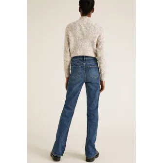 Marks  Spencer, Blugi bootcut cu talie inalta Eva, Albastru, 18