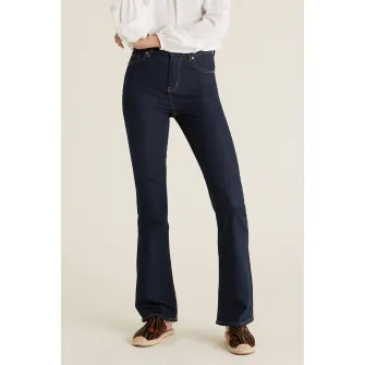 Marks  Spencer, Blugi bootcut cu talie inalta Eva, Albastru inchis, 6
