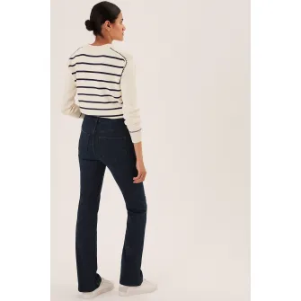 Marks  Spencer, Blugi bootcut cu talie inalta Eva, Bleumarin, 8