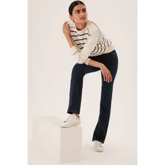 Marks  Spencer, Blugi bootcut cu talie inalta Eva, Bleumarin, 8