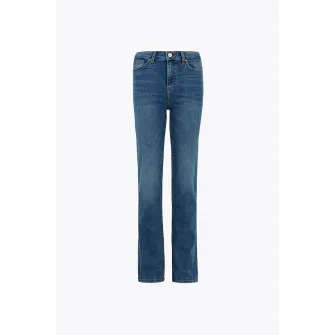 Marks  Spencer, Blugi elastici cu croiala dreapta Sienna, Albastru prafuit, Alb murdar, 8