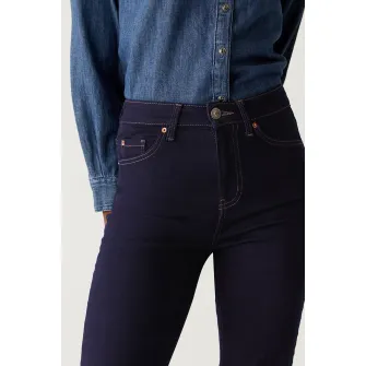 Marks  Spencer, Blugi elastici cu croiala dreapta Sienna, Albastru inchis, 6