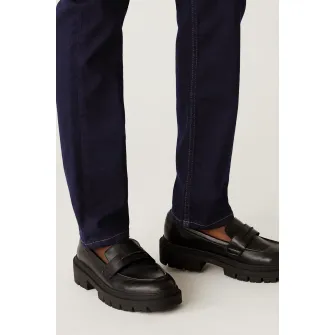 Marks  Spencer, Blugi elastici cu croiala dreapta Sienna, Albastru inchis, 6