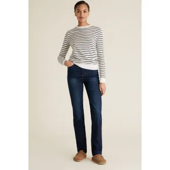 Marks  Spencer, Blugi elastici cu croiala dreapta Sienna, Bleumarin, 10-Long