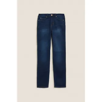Marks  Spencer, Blugi elastici cu croiala dreapta Sienna, Bleumarin, 10-Long